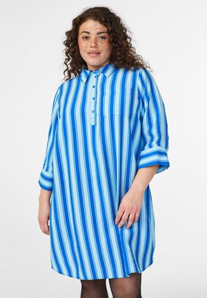 KRAGEN UND BRUSTTASCHE - Košilové šaty - smmer song vic blue