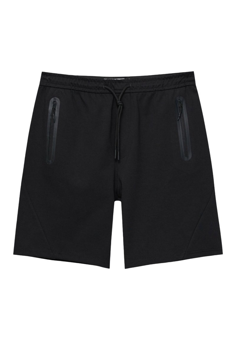 PULL&BEAR WITH ZIPS Shorts black/schwarz Zalando.de