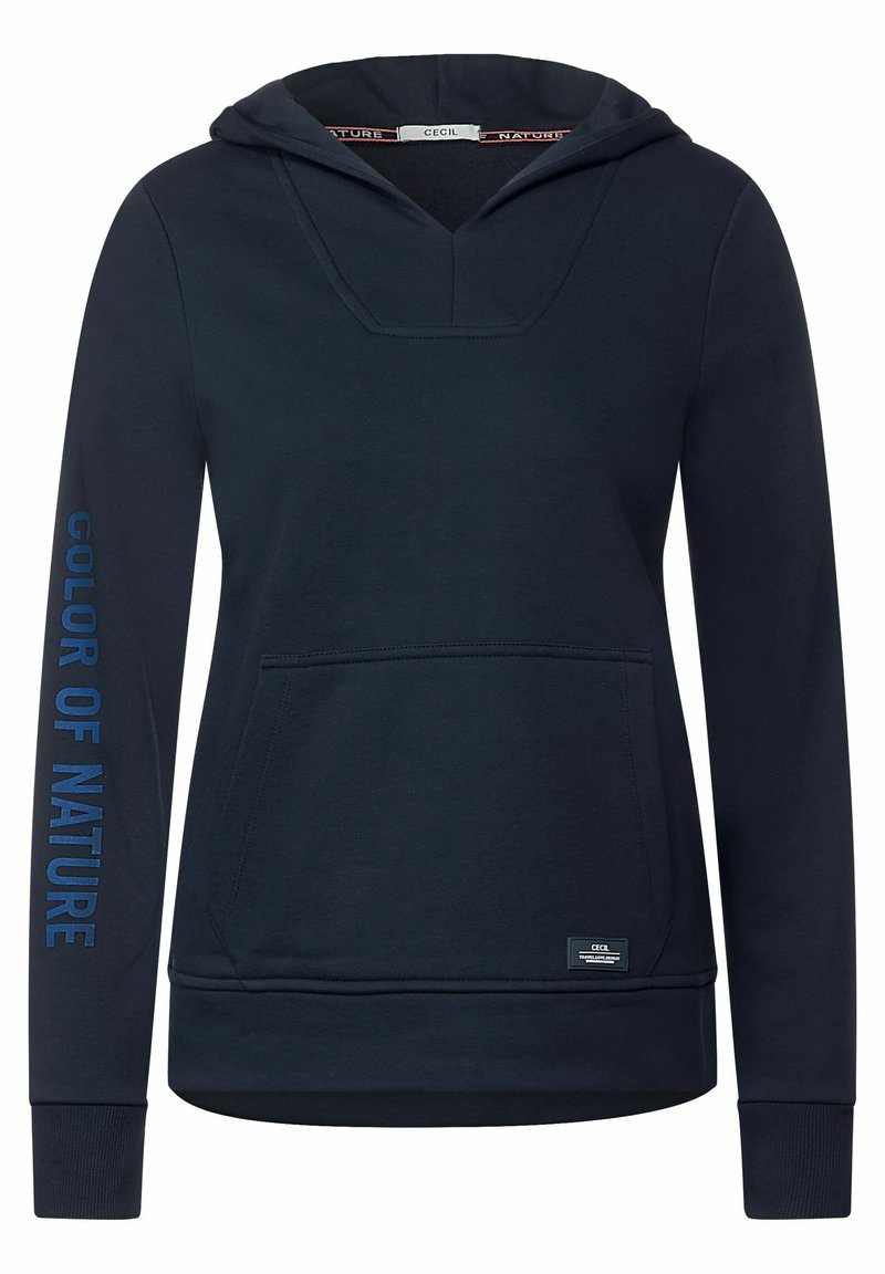 Cecil MIT WORDING Hoodie Deep Blue dark Blue Zalando de