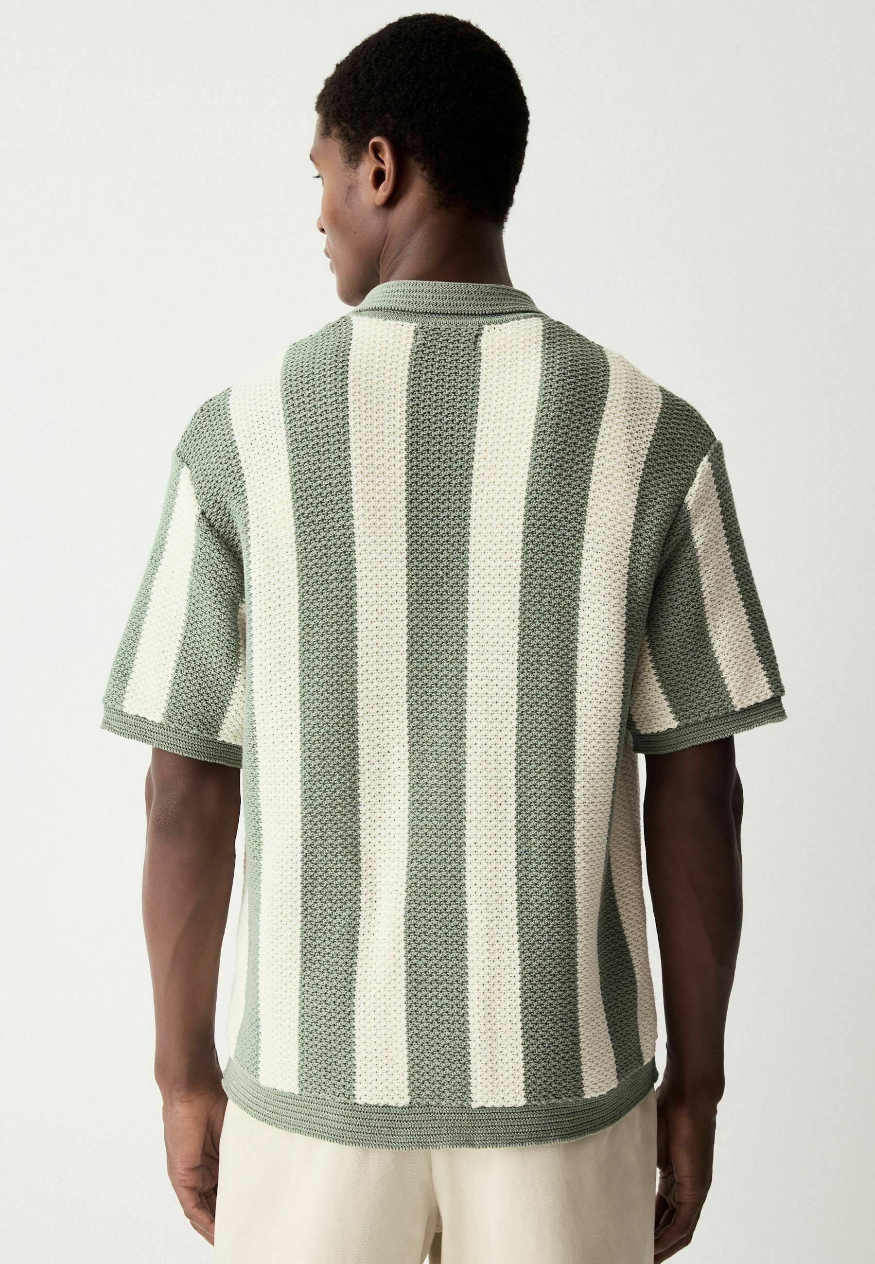 Next REGULAR FIT - SHORT SLEEVE STRIPE - Shirt - white sage