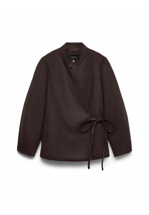 Vero Moda Curve, JACKET VMCLORETTA JACKET - Chaqueta fina - chocolate torte