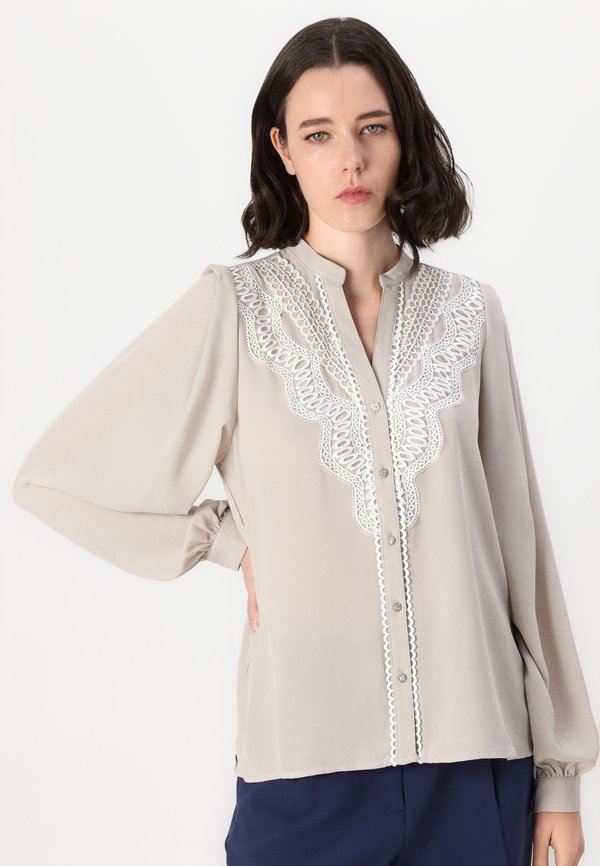 CAMILLA ABENAS SHIRT - Button-down blouse - silver cloud2