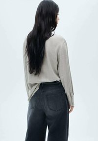 Mango Blúzka so zapínaním na gombíky - mottled light grey