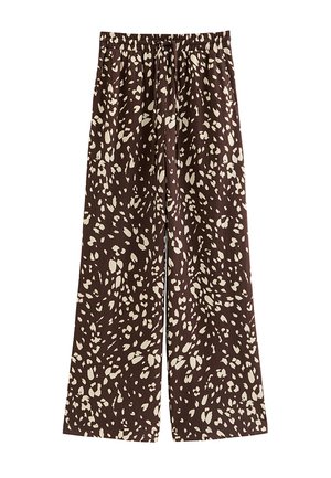 New Look, ANIMAL PRINT CRINKLED WIDE LEG TROUSERS - Pantalones - black pattern