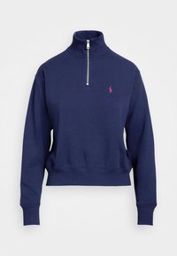 FLEECE QUARTER ZIP - Collegepaita - cruise navy