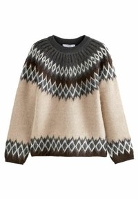 Next SOFT TOUCH FAIRISLE TALL   - Svetrík - brown neutral