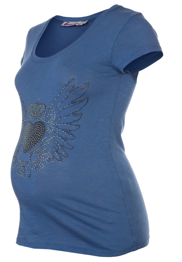 Queen Mum T-shirt print blauw