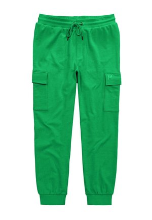 Grønne joggers i blødt stof, med elastisk talje og snøre, Abschlag ved anklerne og to sidelommer.