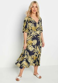Yours Clothing LEAF SLEEVE - Trikoomekko - navy