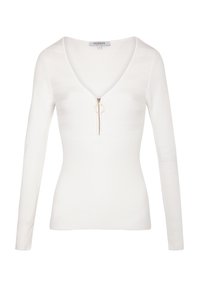 LONG-SLEEVED WITH ZIPPED DETAIL - Jumper - ecru