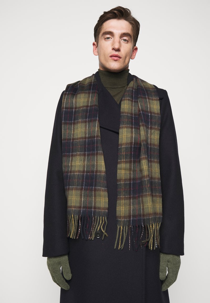 Barbour TARTAN SCARF AND GLOVE GIFT SET UNISEX - Écharpe - classic/olive