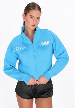 Cipzáras pulóver - turquoise