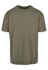 Urban Classics OVERSIZE MELANGE TEE - Basic póló - darkgreen melange