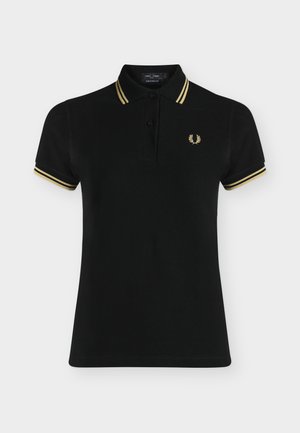 Fred Perry, TWIN TIPPED - Poloshirt - black / champagne / champagne