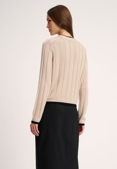 Luisa Spagnoli MOZIONE - Cardigan - beige nero