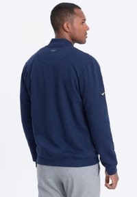 3510102 Dark Blue Folded Sleeve Jacket