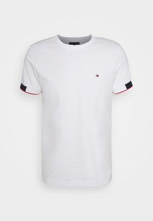 JACQUARD CUFF TEE - T-shirt print - white