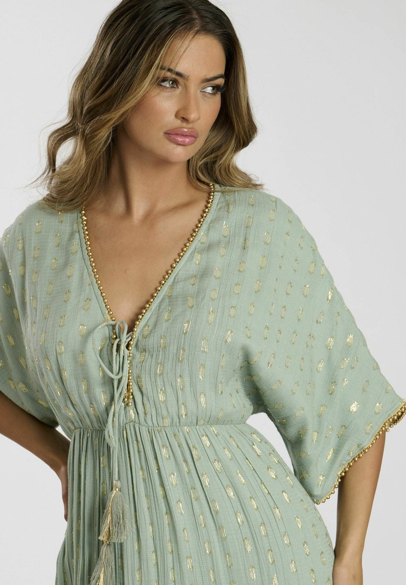 South Beach TIERED SPOT TIERED - Maxi dress - green - Zalando