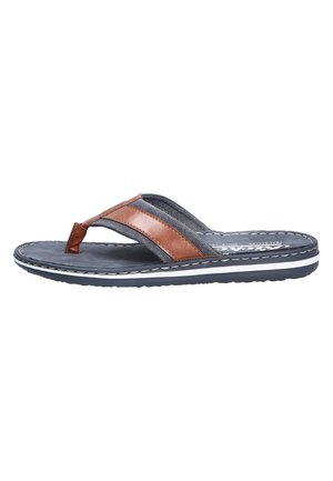 MODISCHE PANTOLETTE - T-bar sandals - peanutnavy (24)