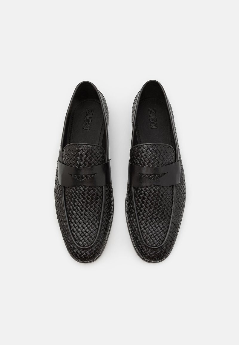 Loafer Zign Chaussures Zign LEATHER Smart Slip-ons Black
