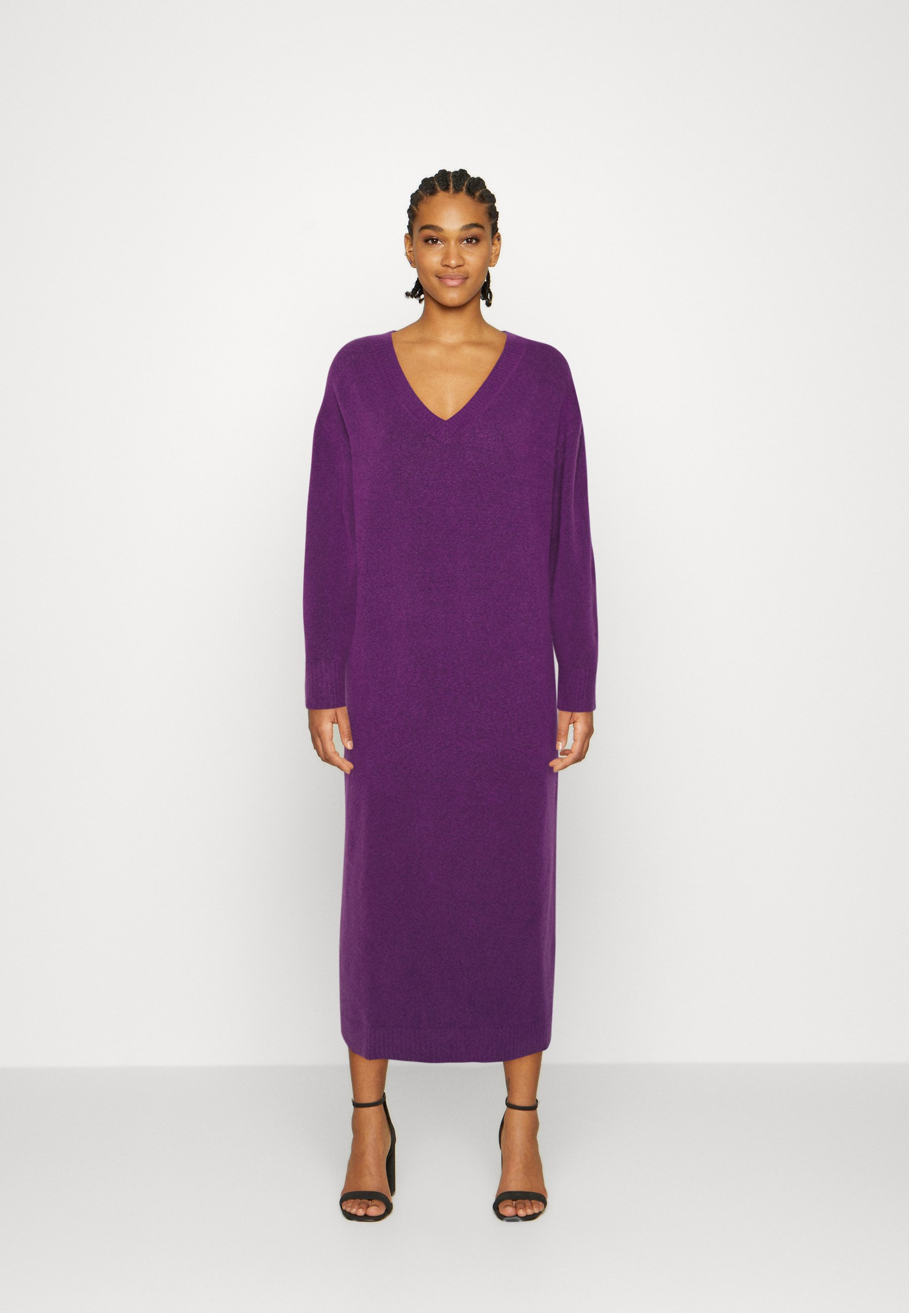 dark purple v neck