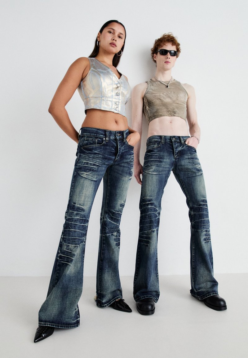 Jaded London WHISKER UNISEX - Loose Jeans - blue denim - Zalando.co.uk