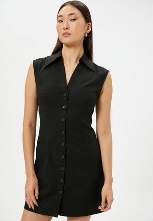 Koton BUTTONED CLASSIC NECK MINI - Blousejurk - black