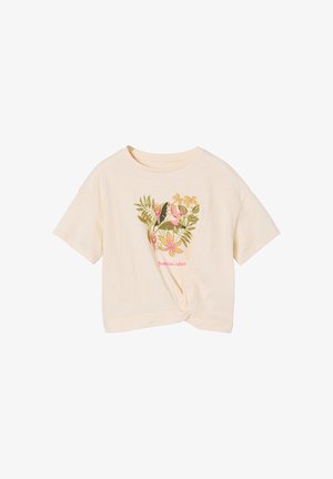 Vertbaudet, MIT ZIERKNOTEN AM SAUM - Print T-shirt - wollweiß