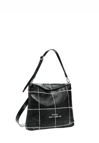 Desigual MEDIUM CONVERTIBLE CHECKERED - Rucksack - black