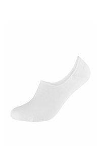 Calzini bianchi invisibili con una texture liscia, vestibilità compressiva e punta rinforzata. Realizzati in materiale traspirante per comfort e durata.