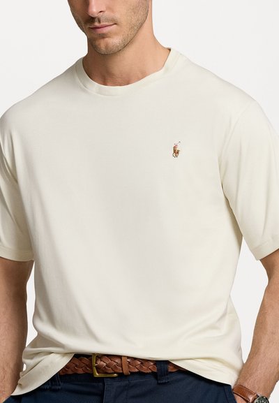 Polo Ralph Lauren Big & Tall SOFT COTTON CREWNECK T-SHIRT - Basic póló - parchment cream