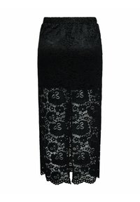 Mustast pitsist seelik elastse vöökohaga, mis kujutab lillemotiivi poolläbipaistval alumisel kihil ning ühtsel pealmisel osal.