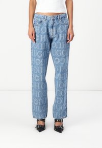HUGO ELYAH - Tiesaus kirpimo džinsai - blue denim