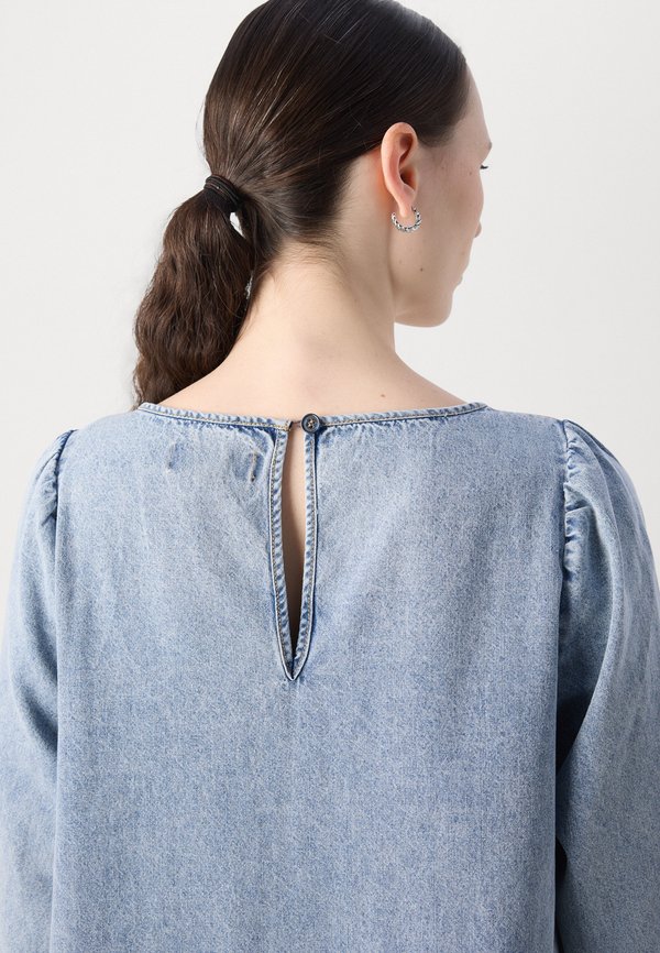 MIDI DRESS - Denim dress - washed denim2