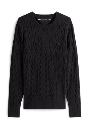 Tommy Hilfiger, CLASSIC CABLE CREW NECK  ELEVATED ESSENTIALS - Jersey de punto - black