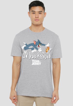 Cotton Soul, TOM AND JERRY MOVIE IN PURSUIT - Print T-shirt - mottled light grey
