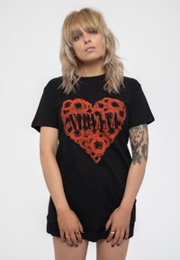 Paradiso Clothing NIRVANA POPPY HEART - Print T-shirt - black