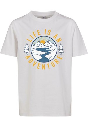 LIFE IS AN ADVENTURE - T-Shirt print - white