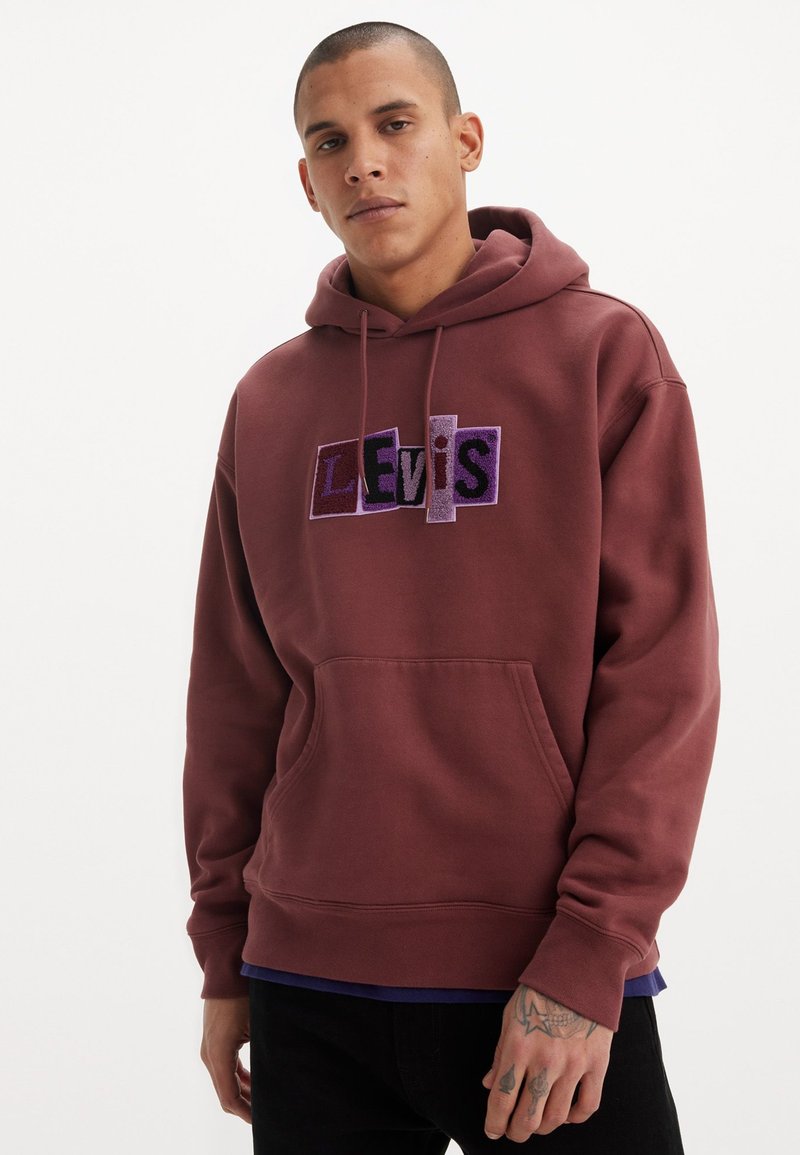 Levi's® Skateboarding SKATE HOODED UNISEX - Jersey con capucha - red mahogany/purple