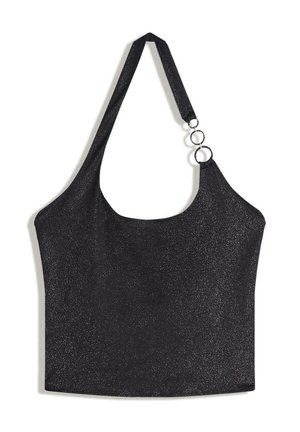 WITH EYELETS - Bluse - black