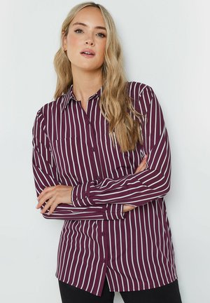 STRIPED - Button-down blouse - red