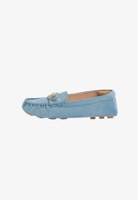 Non sélectionné, blue faux suede