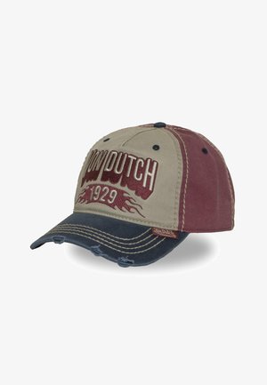 Von Dutch, CASQUETTE BASEBALL AVEC BRODERIE ET EFFET USÉ RETRO DENIM - Casquette - beige