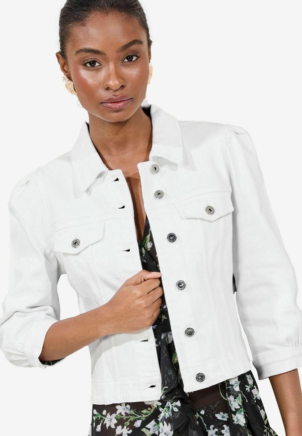 REGULAR FIT-COLLARLED SLEEVE - Jeansjacke