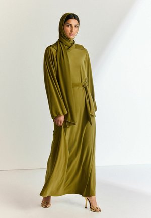 Next LONG SLEEVE - REGULAR FIT - Žerzejové šaty - olive green