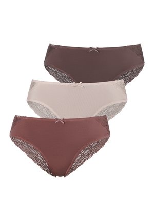 3 PACK - Briefs - rosé beere mahagoni