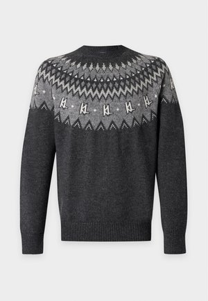 KARL LAGERFELD, CREW NECK - Pullover - dark grey