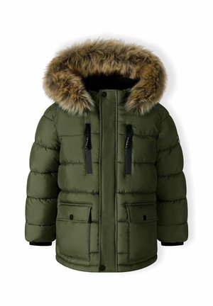 WARM PADDED FAUX FUR HOODED - Zimní bunda - khaki