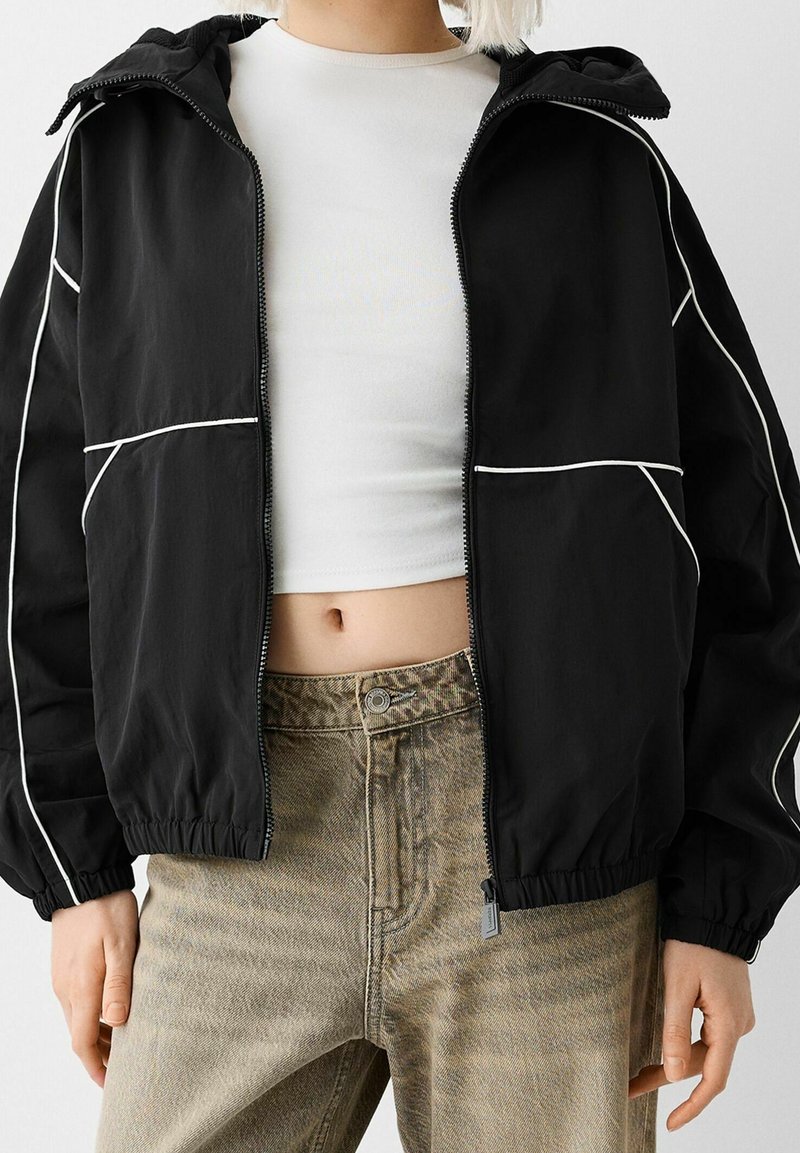 Bershka Giacca da mezza stagione - black