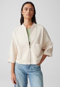 OPUS LOOSE FIT OVERCUT 3/4 SLEEVE - Sweat zippé - natural glaze